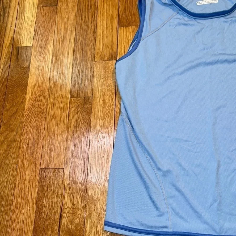 Ladies Pearl Izumi Size L Polyester Baby Blue Workout Tank Top - Picture 5 of 9